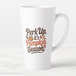 Perk up pumpkin spice coffee quote seasonal cozy latte mok