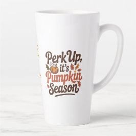 Perk up pumpkin spice coffee quote seasonal cozy latte mok