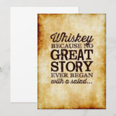 Perkament 5x7 tafelkaart Whiskey Omdat Kaart (Voorkant / Achterkant)