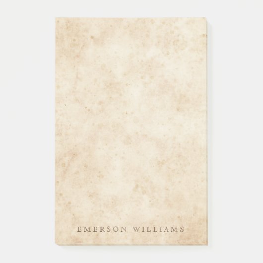 perkament antiek oud papier rustige naam post-it® notes (Voorkant)