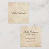 perkament antiek oud papier vierkante visitekaartje (Voorkant / Achterkant)