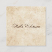 perkament antiek oud papier vierkante visitekaartje (Voorkant)
