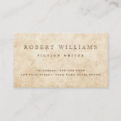  perkament antiek verouderd papier rustiek visitekaartje (Achterkant)