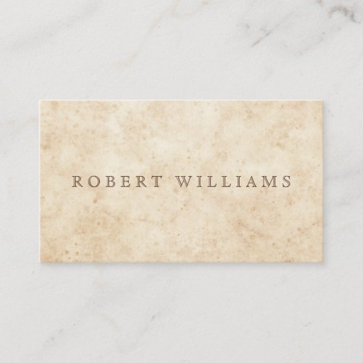 perkament antiek verouderd papier rustiek visitekaartje (Voorkant)