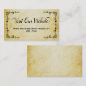  perkament Bezoek onze trouwwebsite Informatiekaartje (Voorkant / Achterkant)