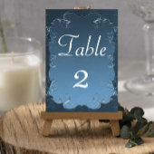 Perkament Blauwgroen Bruiloft Kaart