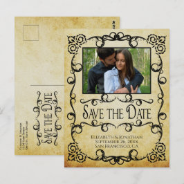 Perkament Bruiloft Save the Date Briefkaart