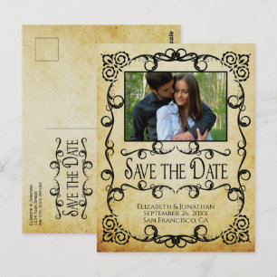 Perkament Bruiloft Save the Date Briefkaart