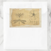  perkament collage scrapbook rechthoekige sticker (Tas)