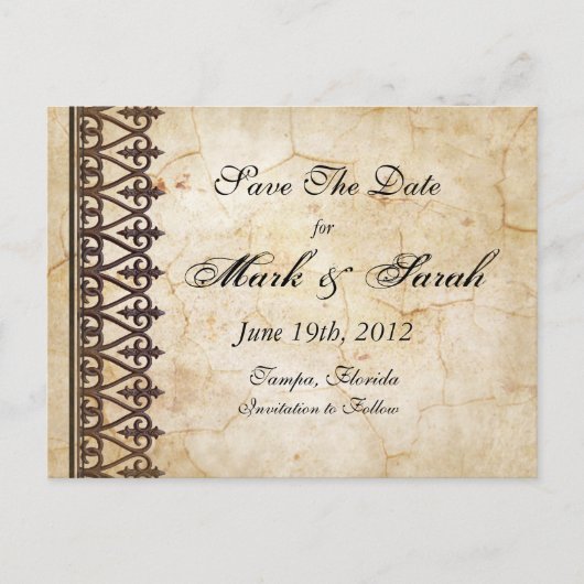  perkament Collectie Sla de datum op Aankondigingskaart (Voorkant)