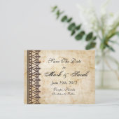  perkament Collectie Sla de datum op Aankondigingskaart (Staand voorkant)