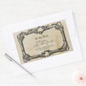 Perkament Handtekening Auteur BookPlate Sjabloon Rechthoekige Sticker (Envelop)