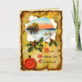  perkament kerst Kaart (Voorkant)