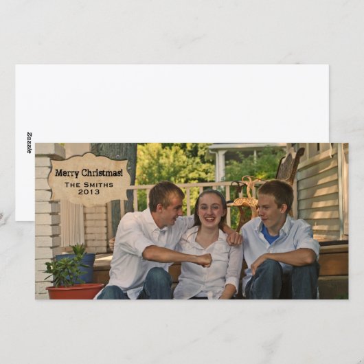 perkament landfoto kerst Kaart (Voorkant / Achterkant)