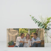  perkament landfoto kerst Kaart (Staand voorkant)