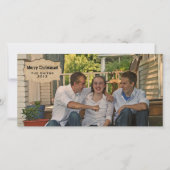  perkament landfoto kerst Kaart (Voorkant)