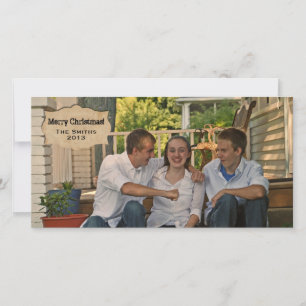  perkament landfoto kerst Kaart