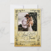  perkament liefde Bedankt foto & notitie bruiloft (Voorkant)