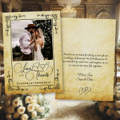  perkament liefde Bedankt foto & notitie bruiloft