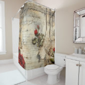  Perkament Liefdesbrief met Bloemen (10) Douchegordijn (In situ)