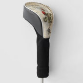  Perkament Liefdesbrief met Bloemen (10) Golfheadcover (Schuin)