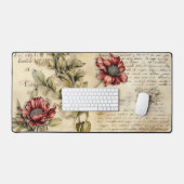  Perkament Liefdesbrief met Bloemen (1) Bureaumat (Keyboard & Muis)