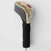  Perkament Liefdesbrief met Bloemen (1) Golfheadcover (Schuin)