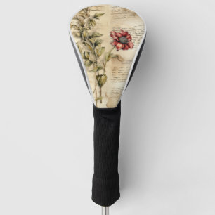  Perkament Liefdesbrief met Bloemen (1) Golfheadcover