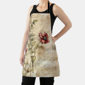 Perkament Liefdesbrief met Bloemen (1) Schort (Insitu)