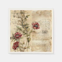Perkament Liefdesbrief met Bloemen (1)