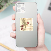  Perkament Liefdesbrief met Bloemen (1) Sticker (Telefoon)