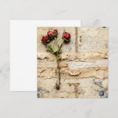 Perkament Liefdesbrief met Bloemen (2) (Voorkant / Achterkant)