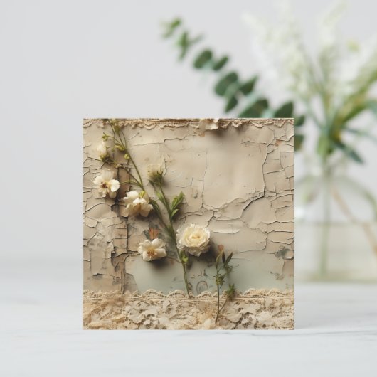  Perkament Liefdesbrief met Bloemen (3) (Staand voorkant)