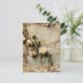 Perkament Liefdesbrief met Bloemen (3) Briefkaart (Staand voorkant)