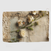Perkament Liefdesbrief met Bloemen (3) Golfhanddoek (Horizontaal)