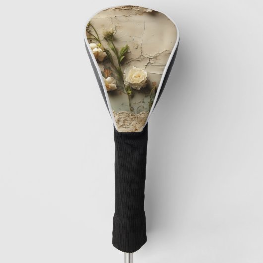 Perkament Liefdesbrief met Bloemen (3) Golfheadcover (Voorkant)