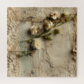 Perkament Liefdesbrief met Bloemen (3) Legpuzzel (Horizontaal)