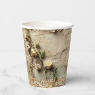  Perkament Liefdesbrief met Bloemen (3) Papieren Bekers