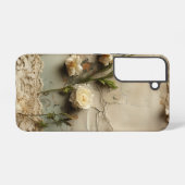  Perkament Liefdesbrief met Bloemen (3) Samsung Galaxy Hoesje (Achterkant horizontaal)