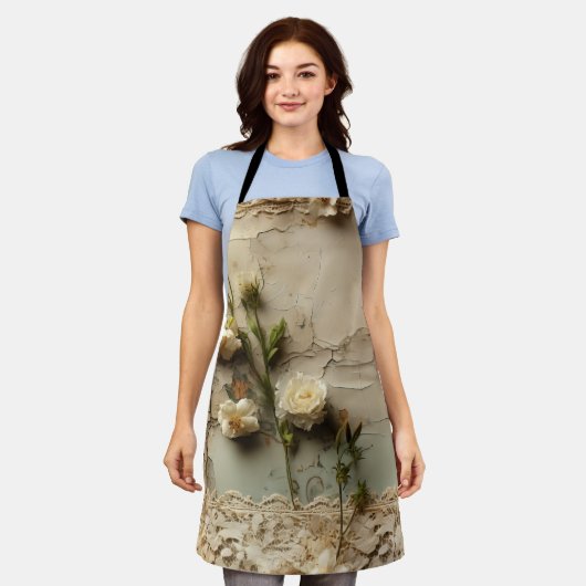  Perkament Liefdesbrief met Bloemen (3) Schort (Gedragen)