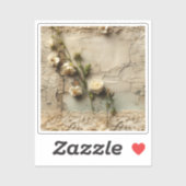 Perkament Liefdesbrief met Bloemen (3) Sticker (Vel)