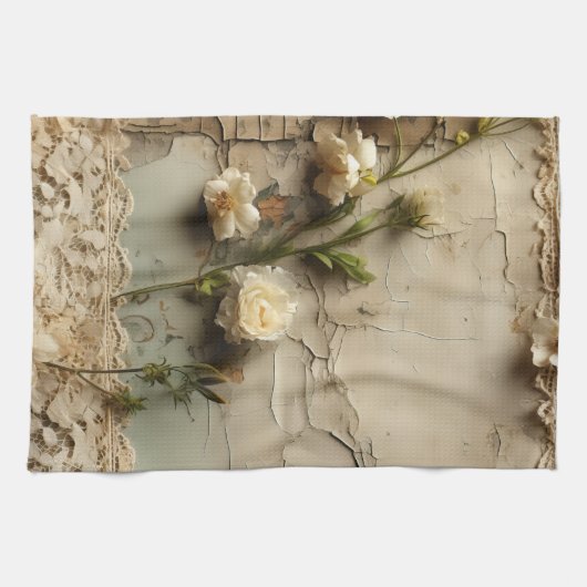  Perkament Liefdesbrief met Bloemen (3) Theedoek (Horizontaal)