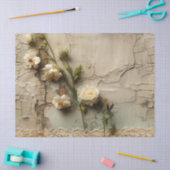 Perkament Liefdesbrief met Bloemen (3) Tissuepapier (Craft)