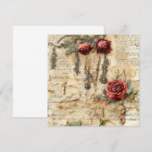  Perkament Liefdesbrief met Bloemen (4) (Voorkant / Achterkant)