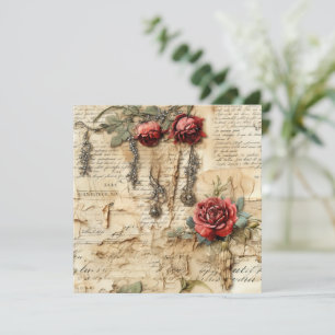 Perkament Liefdesbrief met Bloemen (4)