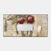  Perkament Liefdesbrief met Bloemen (4) Bureaumat (Keyboard & Muis)