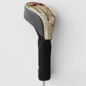  Perkament Liefdesbrief met Bloemen (4) Golfheadcover (Schuin)
