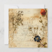  Perkament Liefdesbrief met Bloemen (5) (Voorkant)