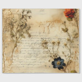  Perkament Liefdesbrief met Bloemen (5) Cadeaupapier (Vlak)