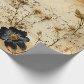  Perkament Liefdesbrief met Bloemen (5) Cadeaupapier (Hoek)